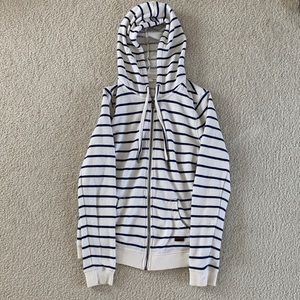Blue and white striped Roxy hoodie